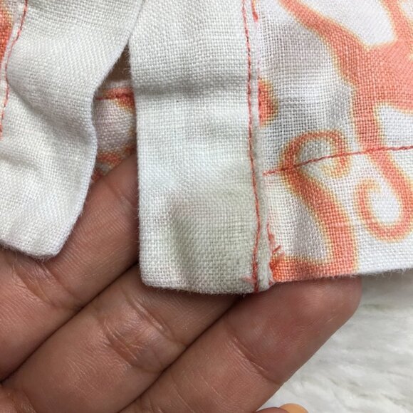 EGG Baby Girl Pink White 100% Linen Monkey Print Dress Size 12-18 Months - Picture 7 of 12